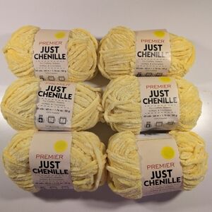 6 Premier Just Chenille Yarn in Yellow